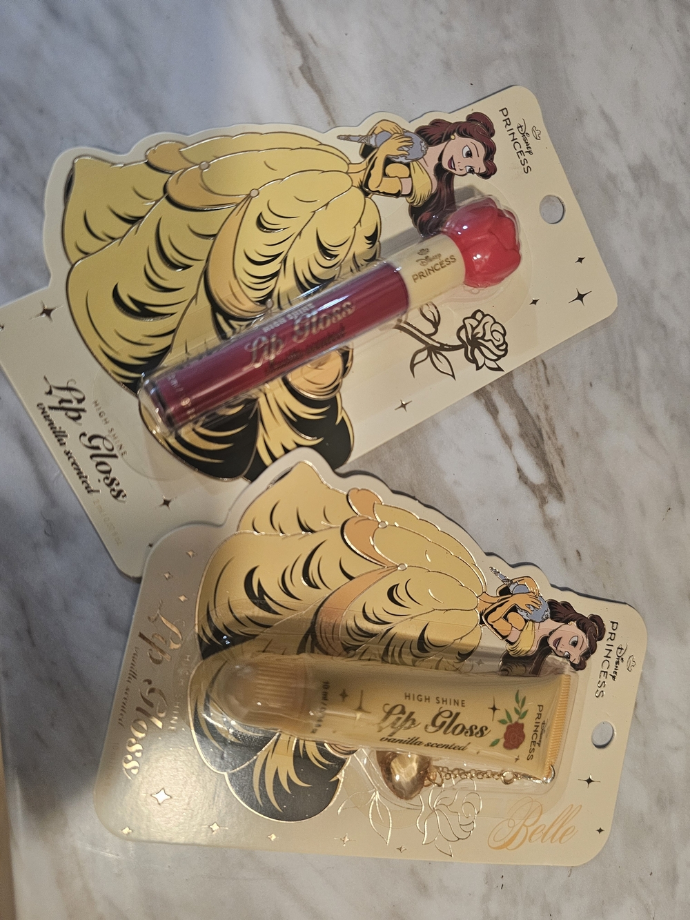 Disney Princess Belle Lip Gloss Set - Yellow and Pink